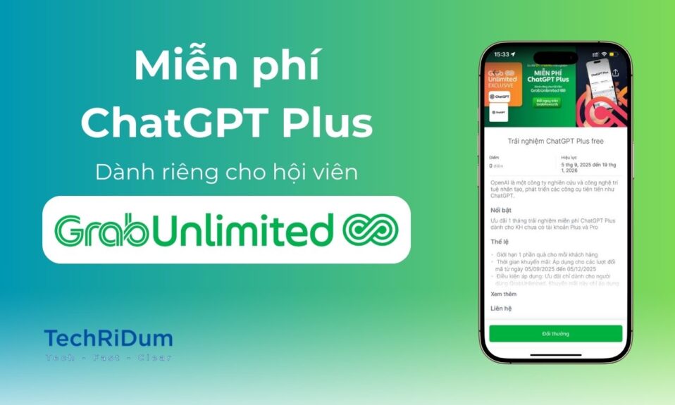 Hướng Dẫn Nhận Miễn Phí ChatGPT Plus 1 Tháng Từ Grab